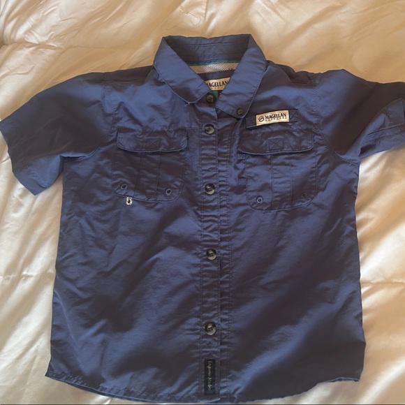 Columbia Kids Blue Button Down Shirt - Picture 1 of 4